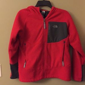 North Face Boys Fleece Jacket Red/Black 14/16 (L)